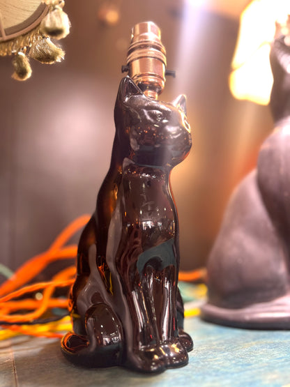 Vintage Black Cat Lamp by Lost & Foundry