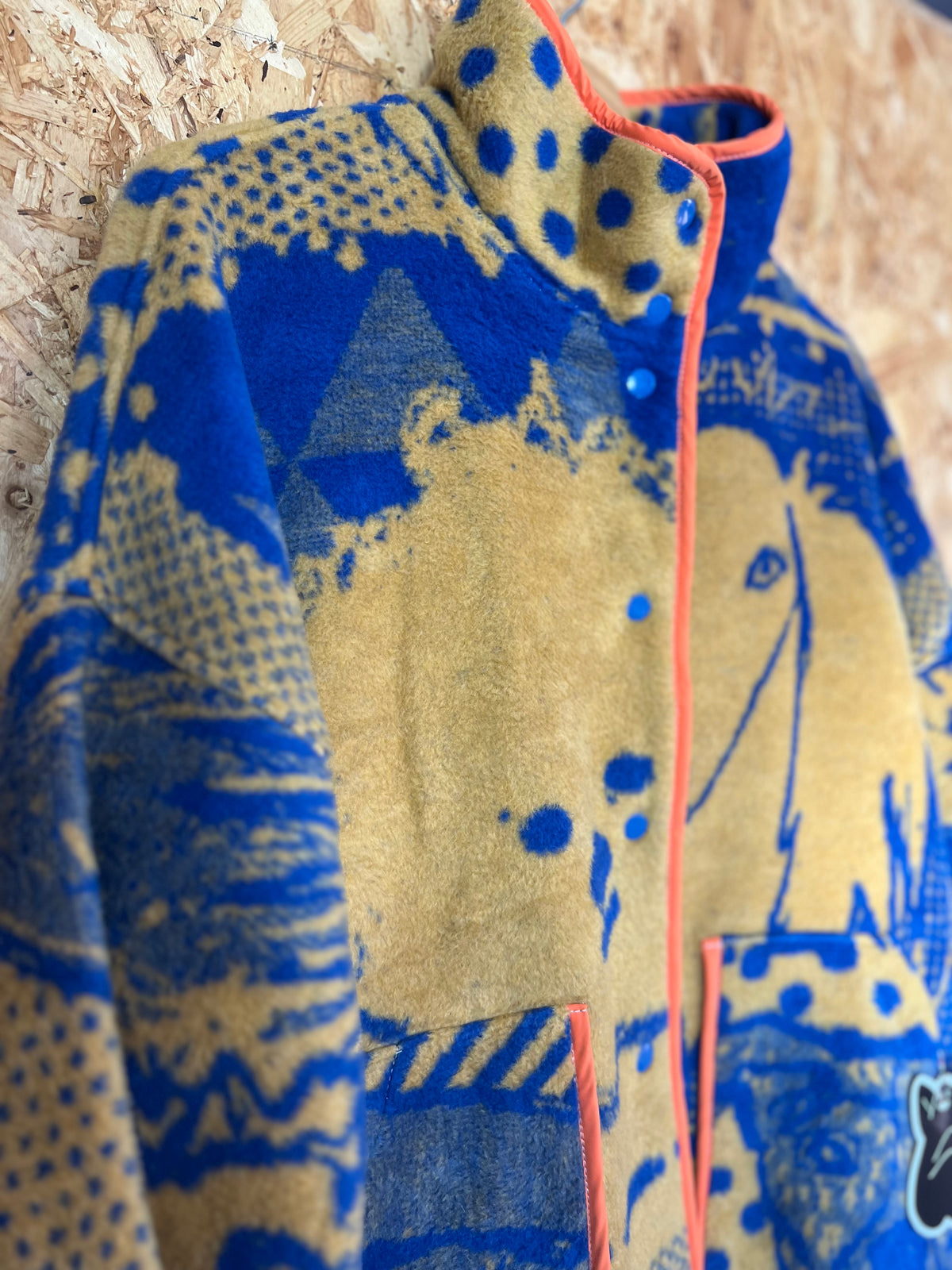 Jacquard Dog Design Jacket, Handmade by Szmat Sklad