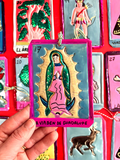 "A Virgen De Guadalupe" Mexican Tin Hanging Decoration By Stanley Road