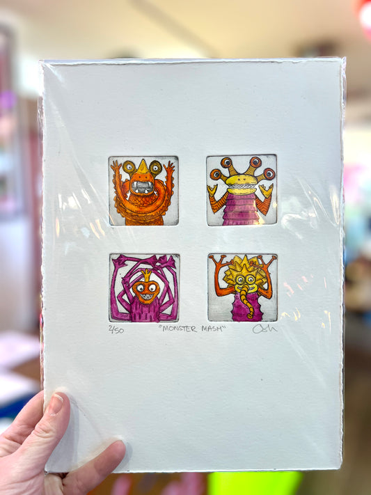 Monster Mash Finger Monster Etchings By Chris Moon