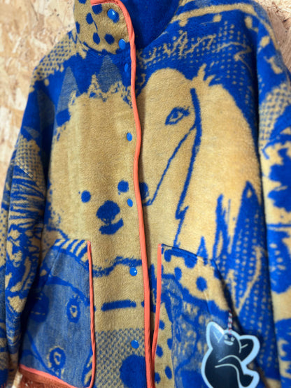 Jacquard Dog Design Jacket, Handmade by Szmat Sklad
