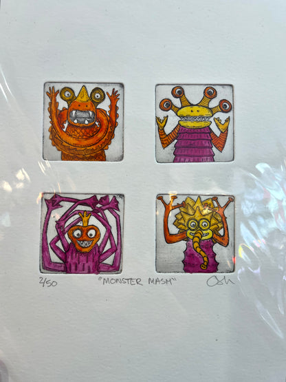 Monster Mash Finger Monster Etchings By Chris Moon