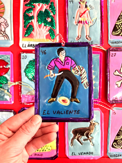 "El Valiente" Mexican Tin Hanging Decoration By Stanley Road