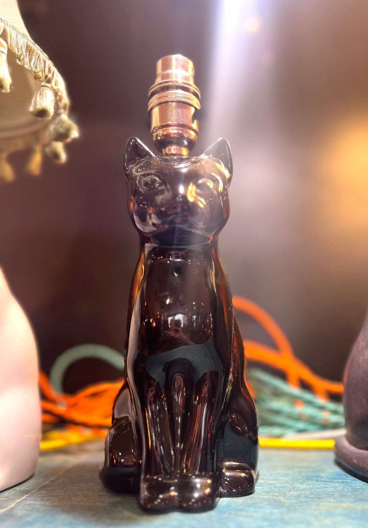 Vintage Black Cat Lamp by Lost & Foundry