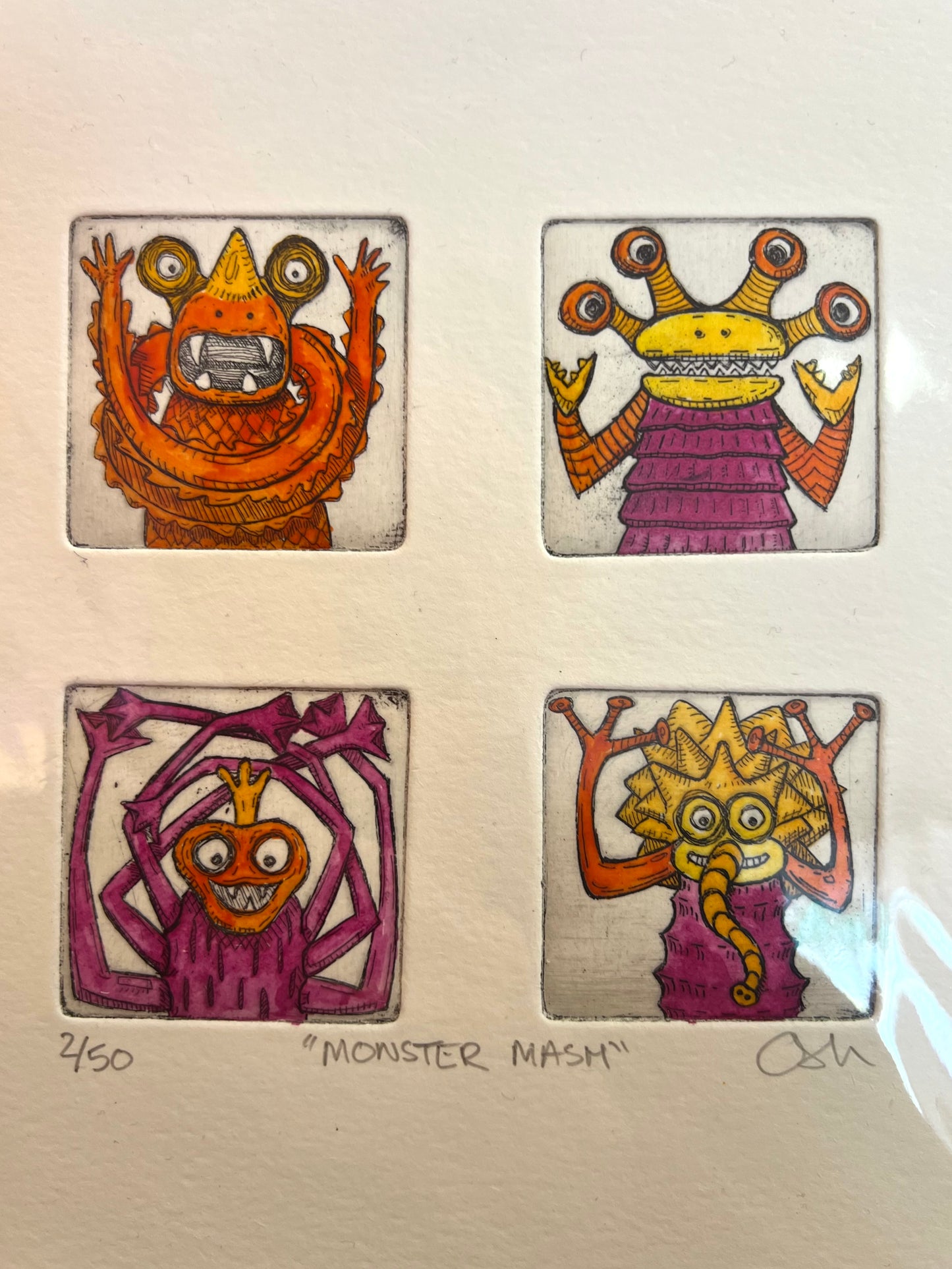 Monster Mash Finger Monster Etchings By Chris Moon