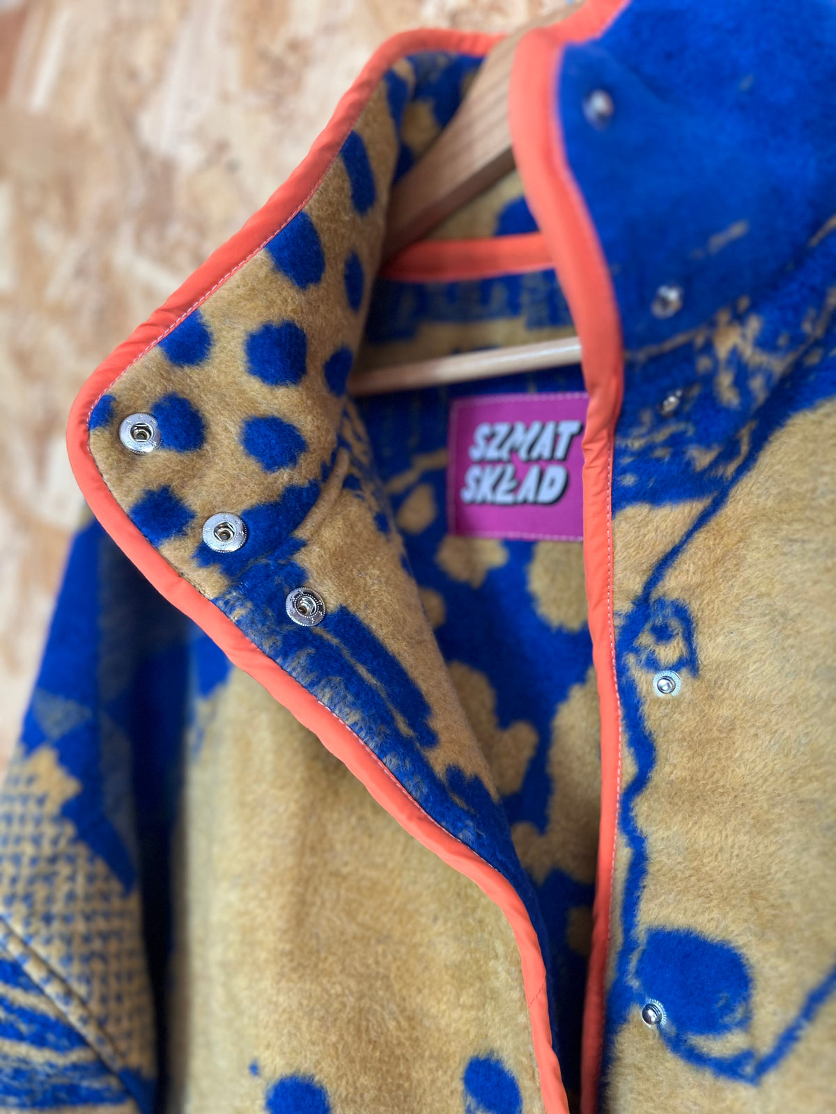 Jacquard Dog Design Jacket, Handmade by Szmat Sklad