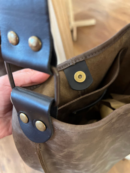 Small Leather Bucket Bag By Scarlett Sky
