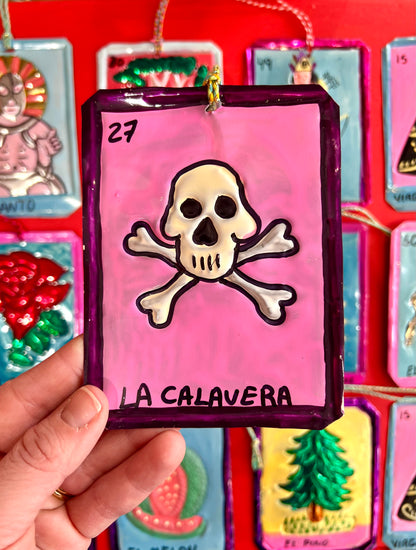 "La Calavera" Mexican Tin Hanging Decoration By Stanley Road