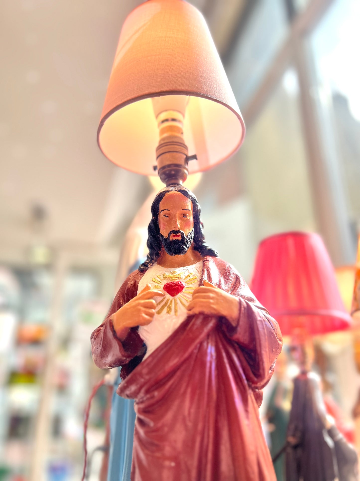 Vintage Large Jesus Lamp by Lost & Foundry