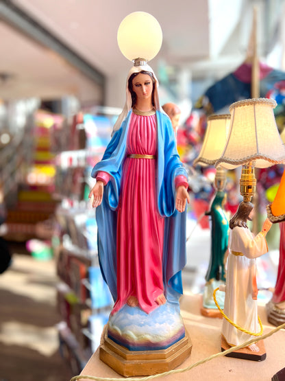 Vintage Large Virgin Mary Lamp by Lost & Foundry