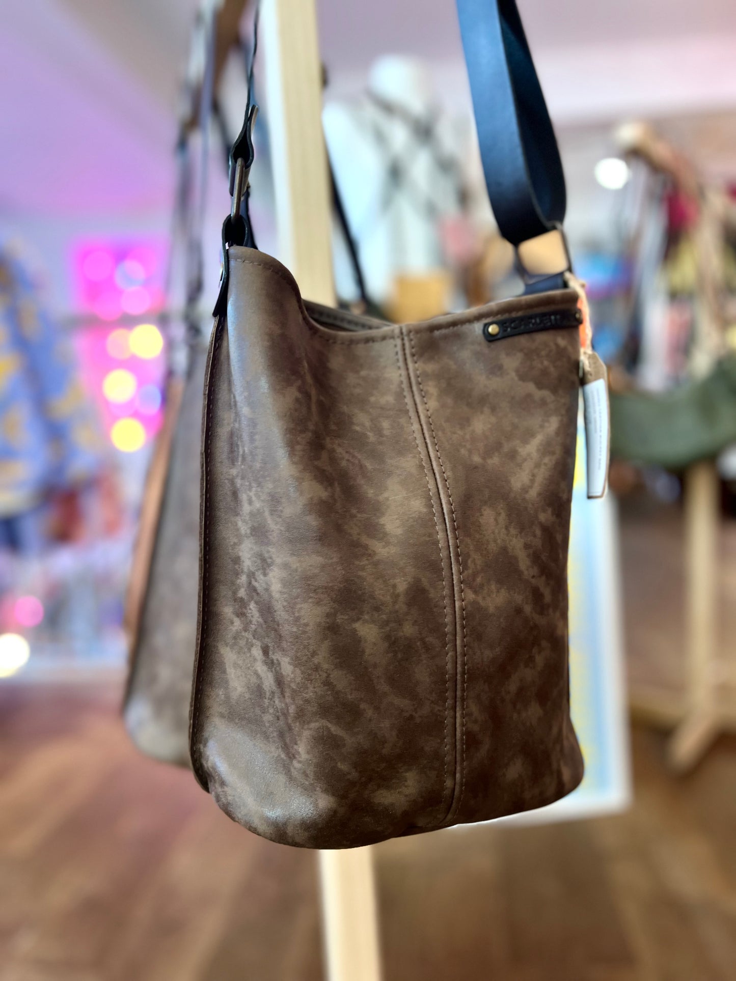 Small Leather Bucket Bag By Scarlett Sky