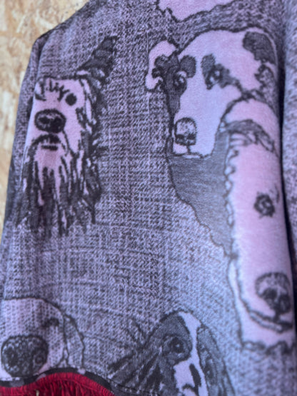 Jacquard Dog Design Jacket, Handmade by Szmat Sklad