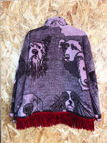 Jacquard Dog Design Jacket, Handmade by Szmat Sklad