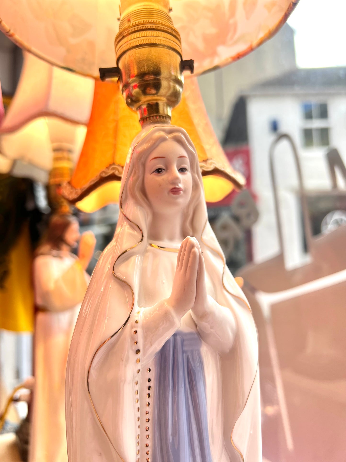 Vintage Virgin Mary Lamp by Lost & Foundry