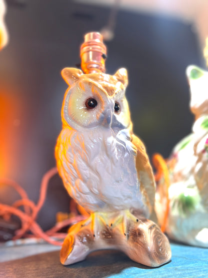 Vintage Owl Lamp by Lost & Foundry