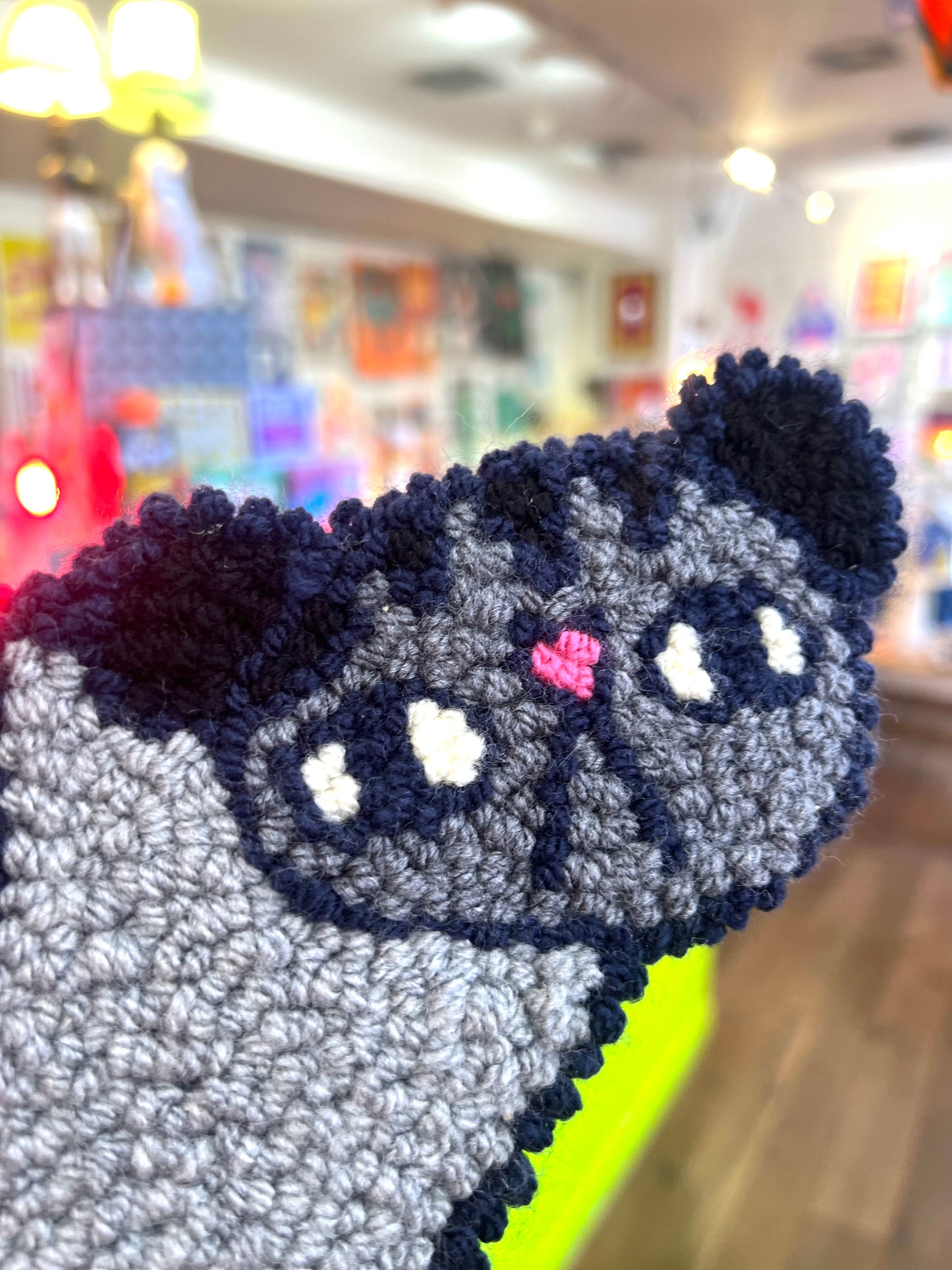 Needle Punched Wall Hanging Cat By Don Brosbin