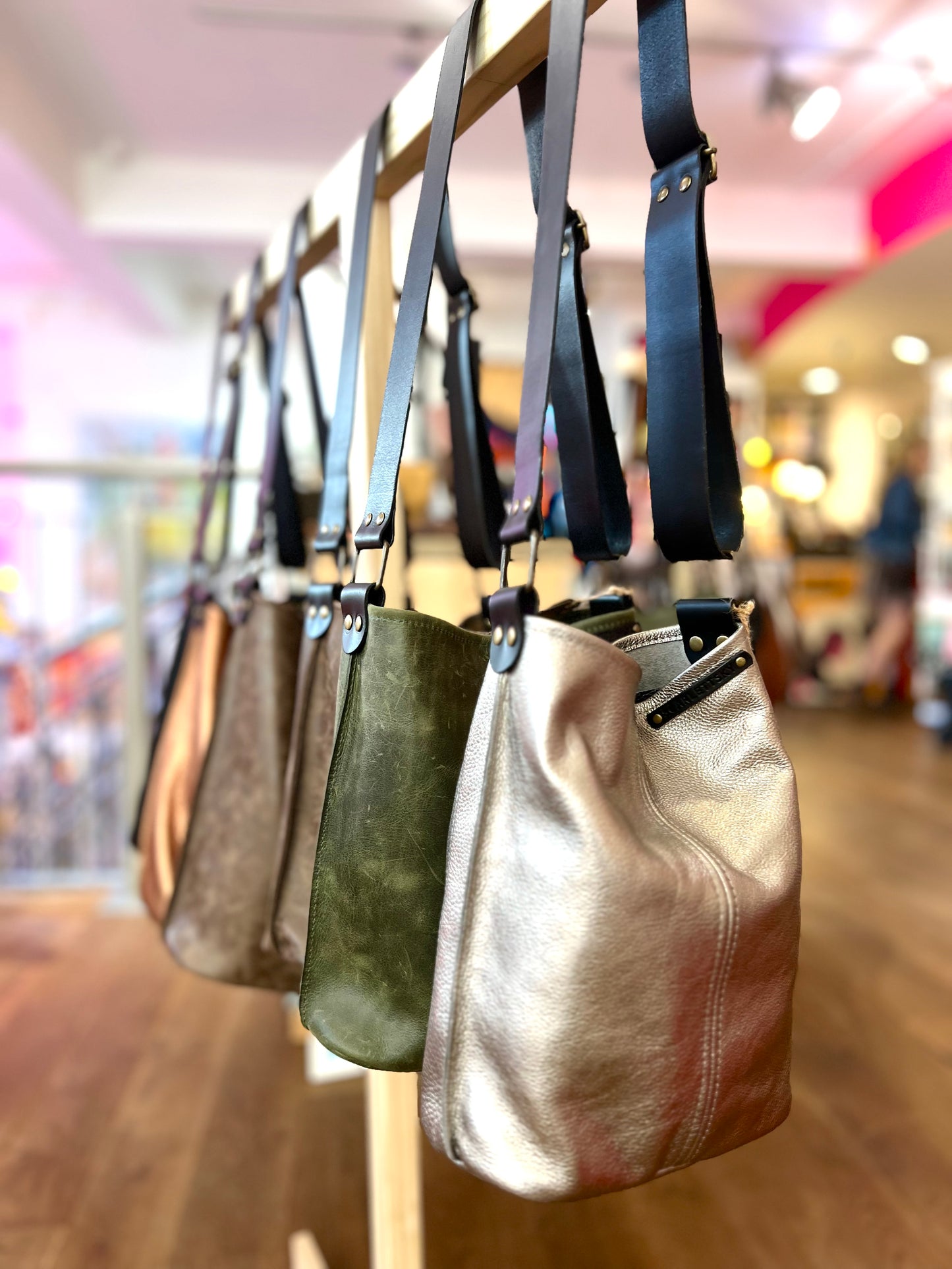 Small Leather Bucket Bag By Scarlett Sky