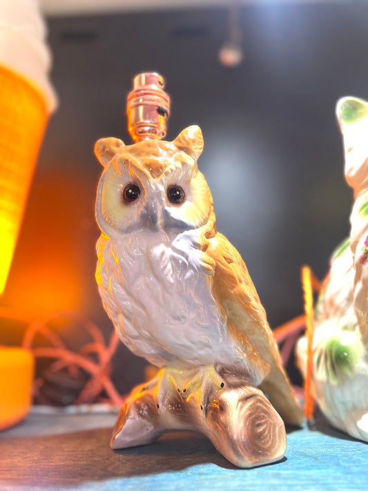 Vintage Owl Lamp by Lost & Foundry