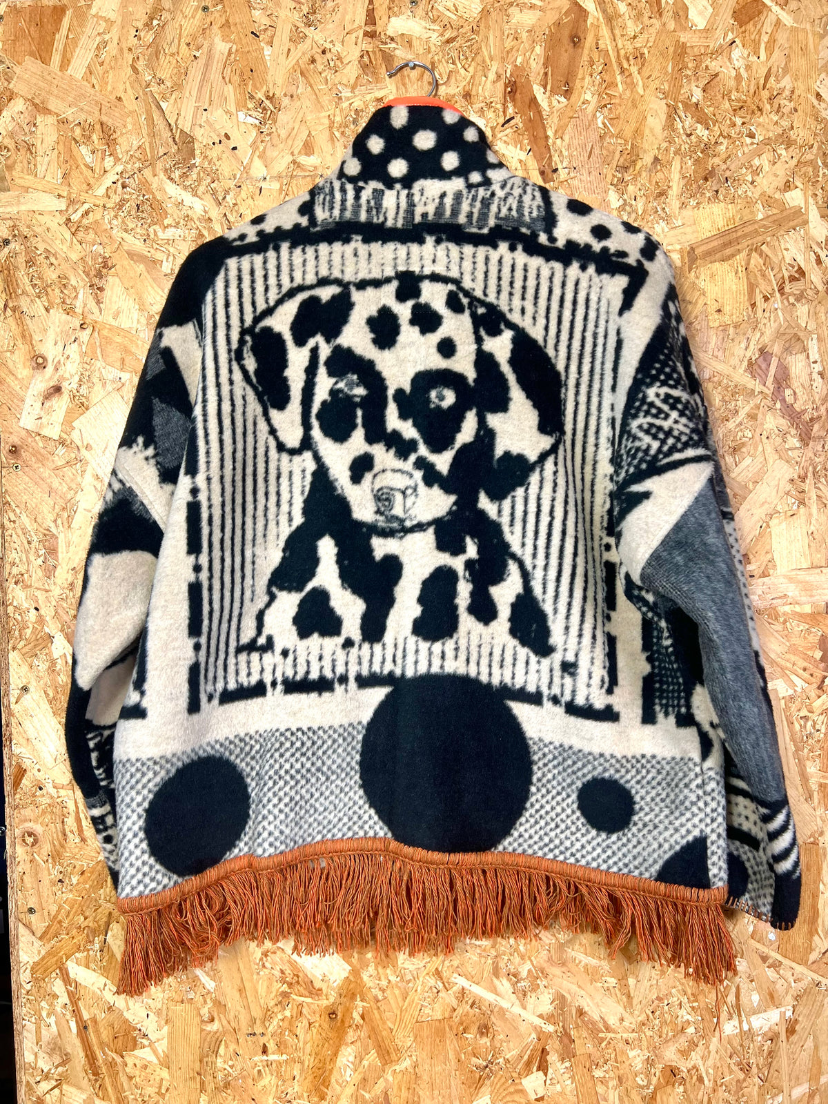 Jacquard Dog Design Jacket, Handmade by Szmat Sklad