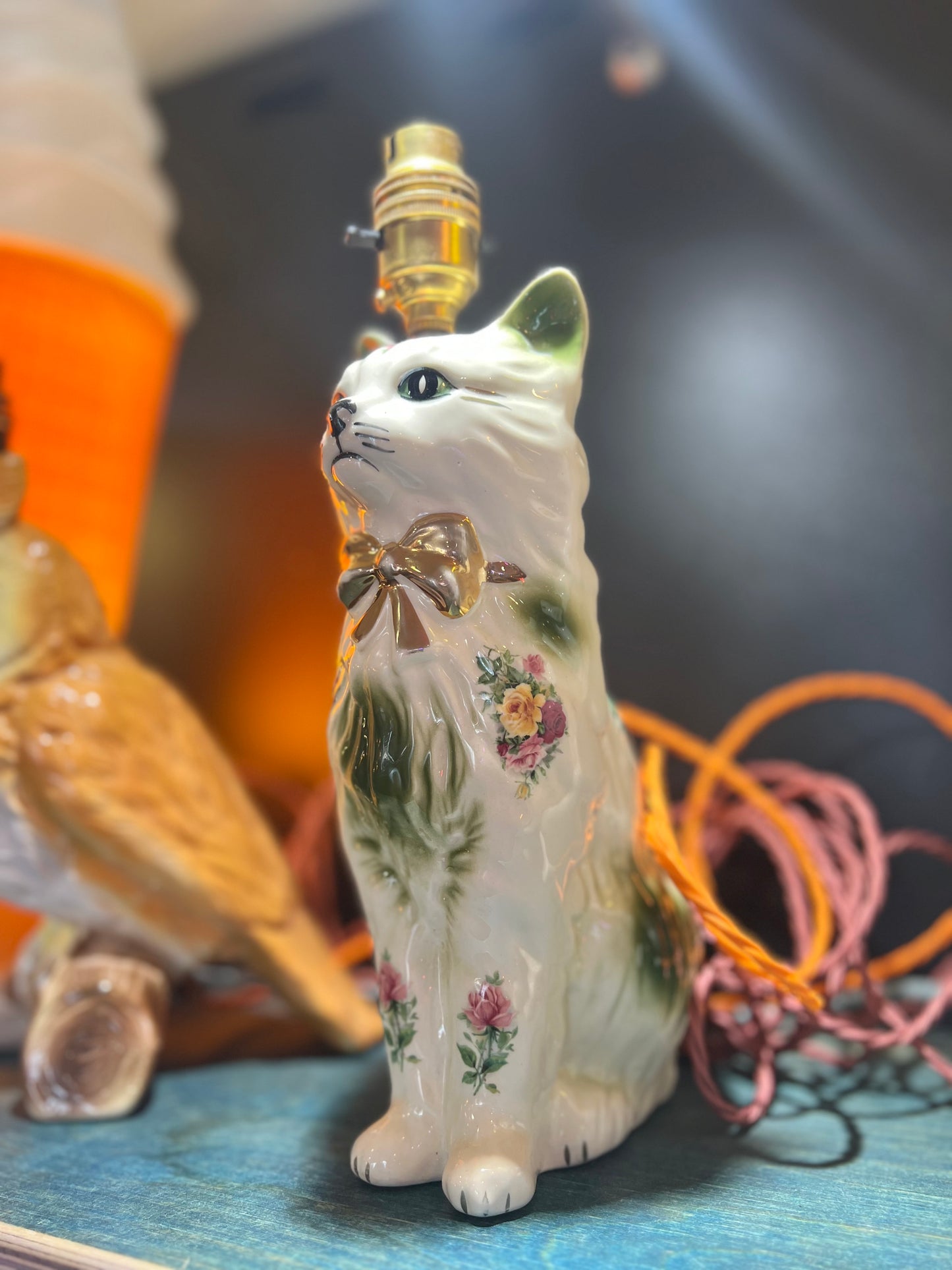 Vintage Cat Lamp by Lost & Foundry