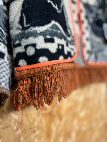 Jacquard Dog Design Jacket, Handmade by Szmat Sklad