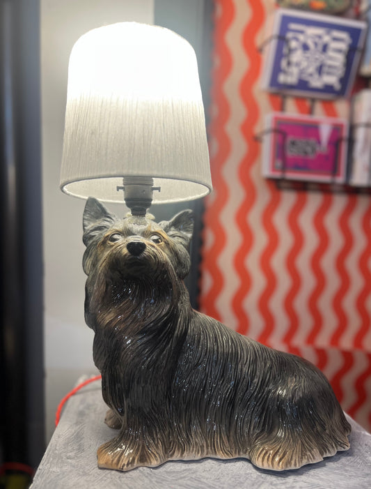 Yorkshire Terrier Ceramic Vintage Lamp by Lost & Foundry