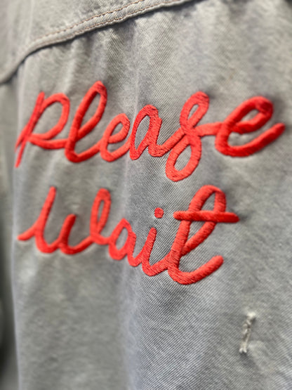 Please wait, Upcycled, Embriodery Denim Jacket by Relab