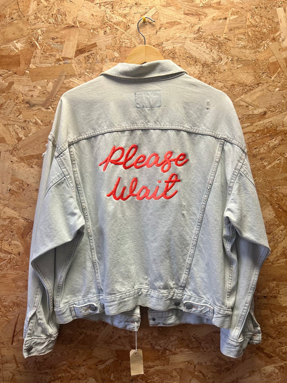 Please wait, Upcycled, Embriodery Denim Jacket by Relab
