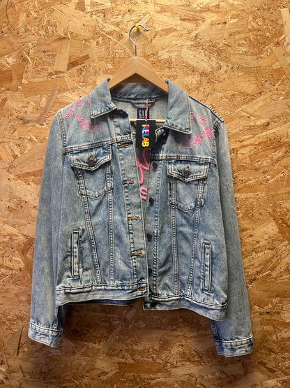 Off Licence, Upcycled, Embriodery Denim Jacket by Relab