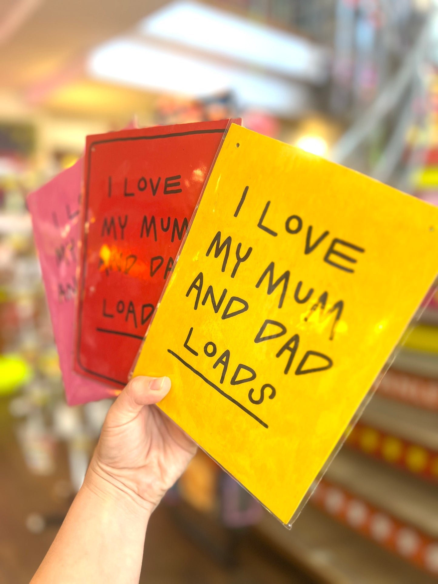 'I Love My Mum And Dad Loads' Wooden Board Wall Art  by Don Brosbin