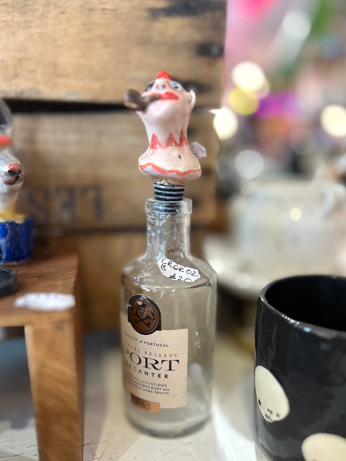 Sailor With A Pipe Figure Bottle Stopper By Christina Gregoriou