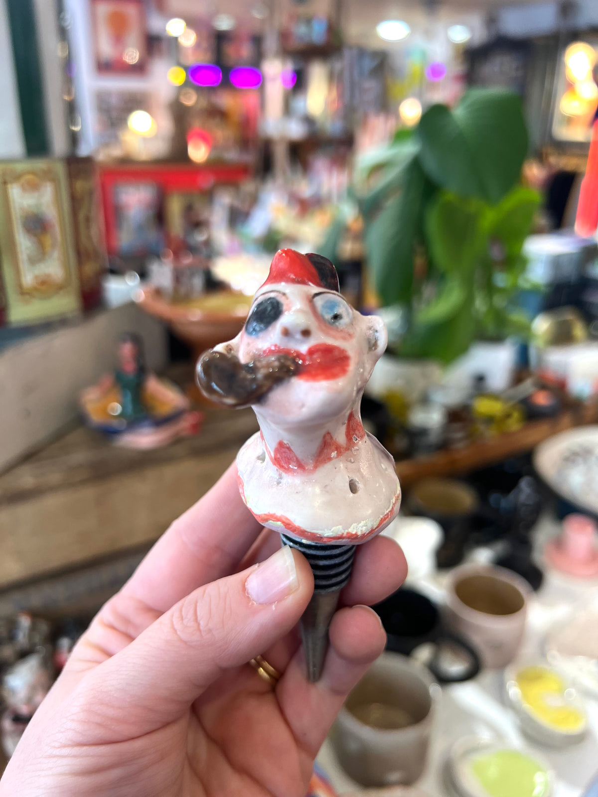 Sailor With A Pipe Figure Bottle Stopper By Christina Gregoriou
