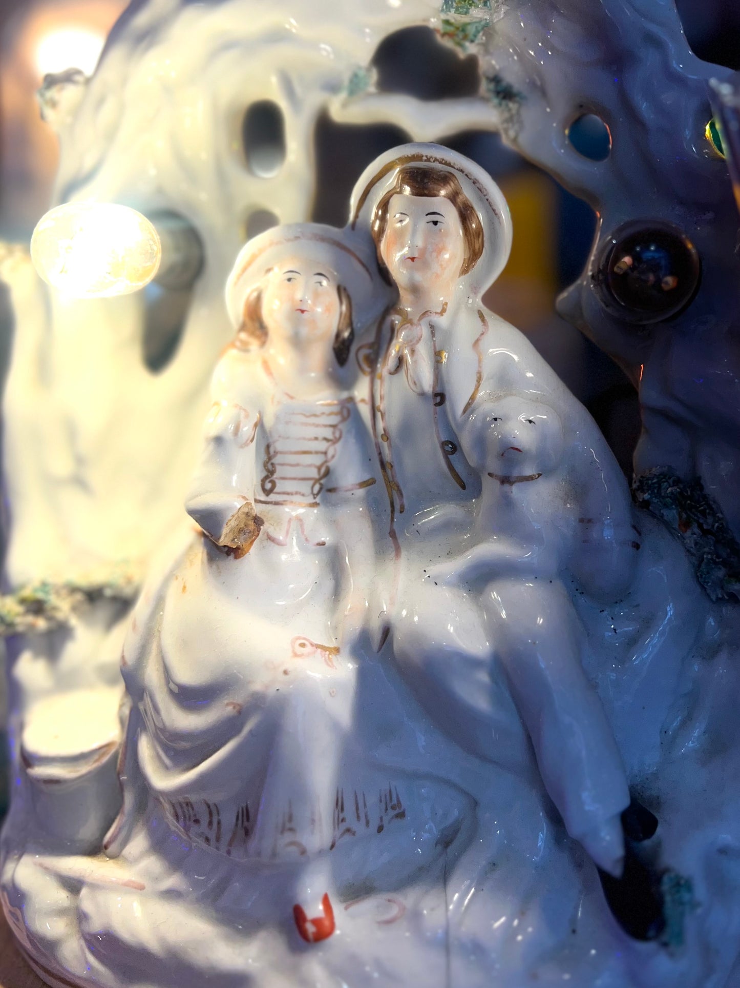 Vintage Courting Couple Lamp by Lost & Foundry