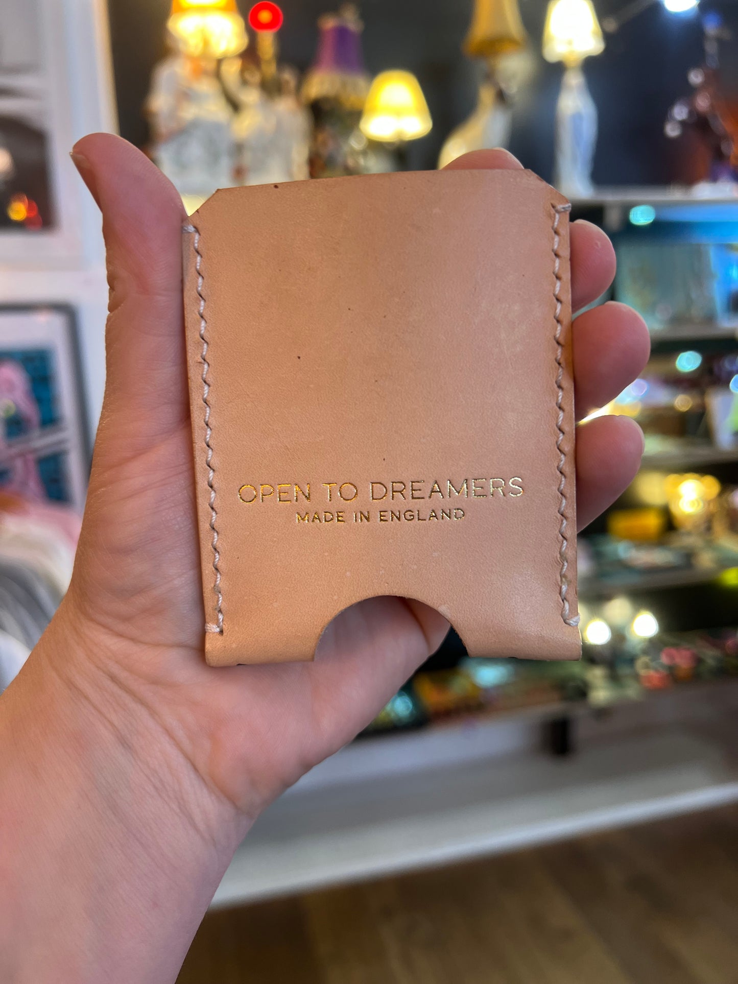 Leather Card Holder With Eye Illustration by Open To Dreamers