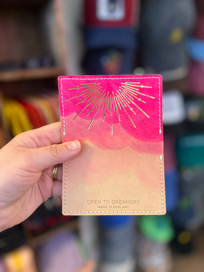 Leather Wallet With Sun Illustration by Open To Dreamers