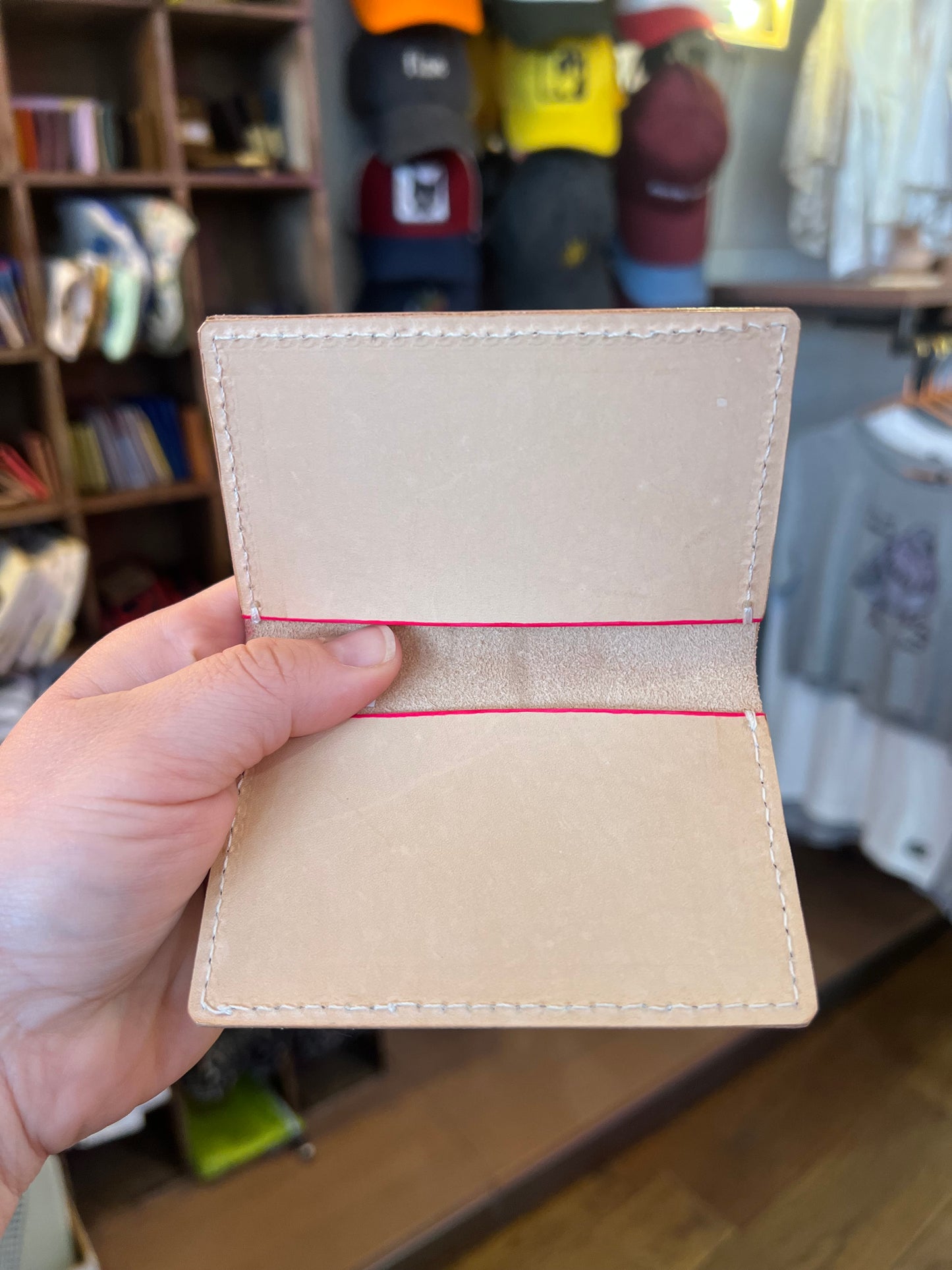 Leather Wallet With Sun Illustration by Open To Dreamers