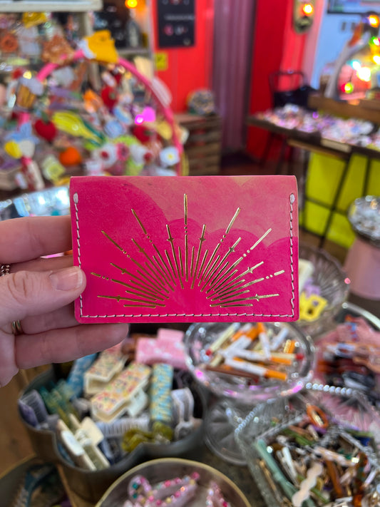 Leather Wallet With Sun Illustration by Open To Dreamers