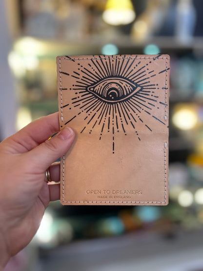 Leather Wallet With Eye Illustration by Open To Dreamers