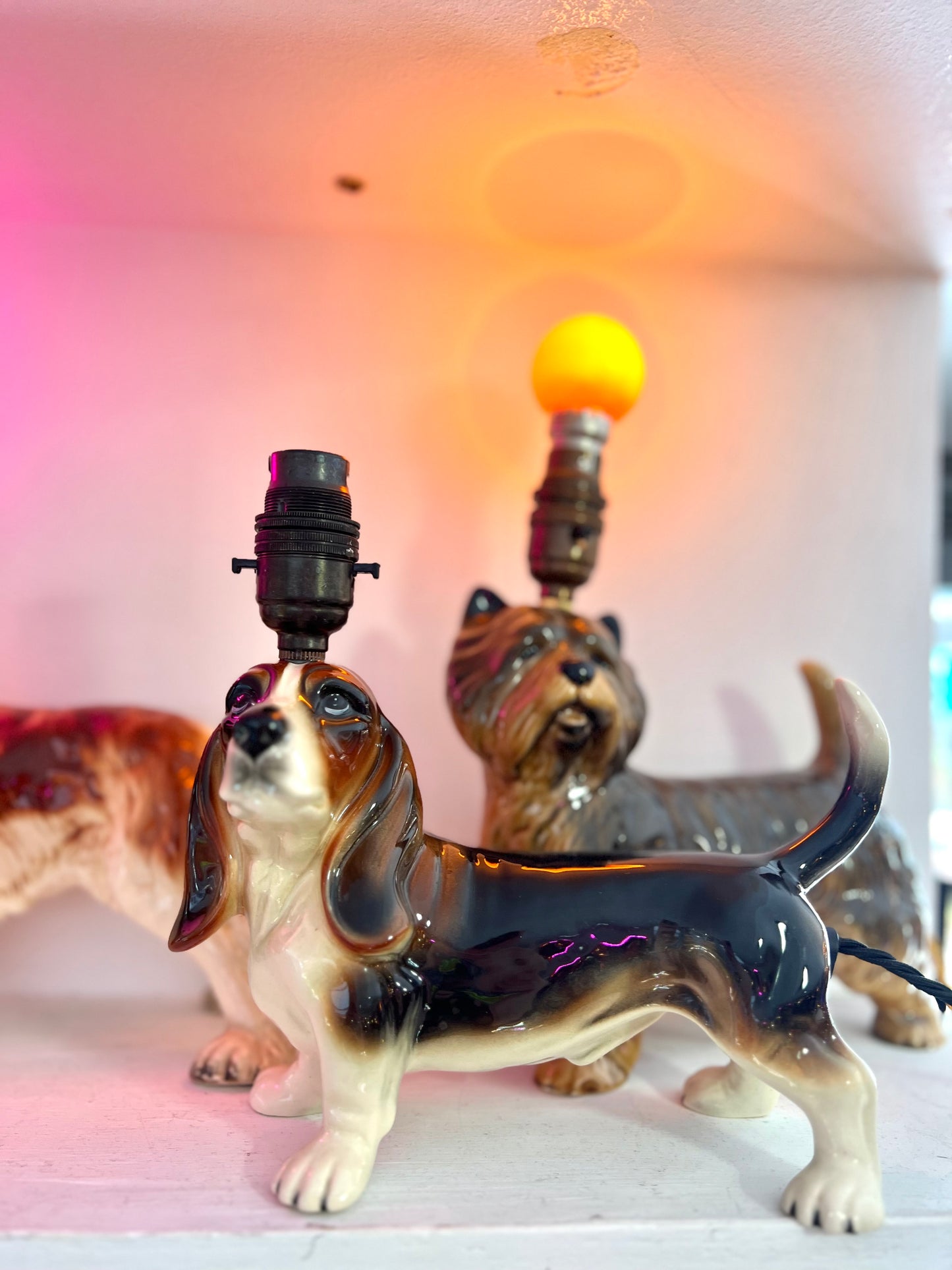 Vintage Bassett Hound Dog Lamp by Lost & Foundry