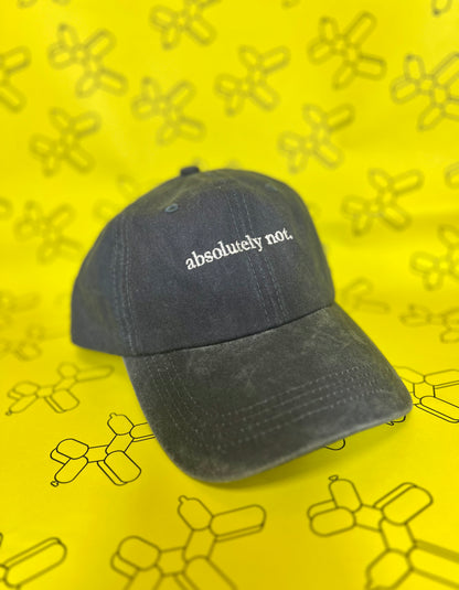 'Absolutely Not' Baseball Cap By Stanley Road