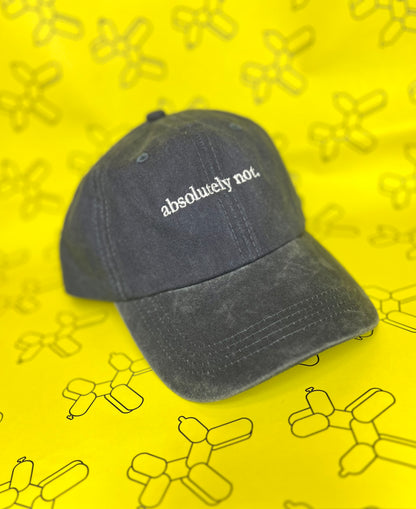 'Absolutely Not' Baseball Cap By Stanley Road
