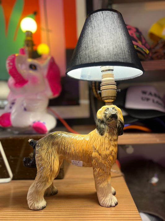 Afgan Hound Ceramic Vintage Lamp by Lost & Foundry