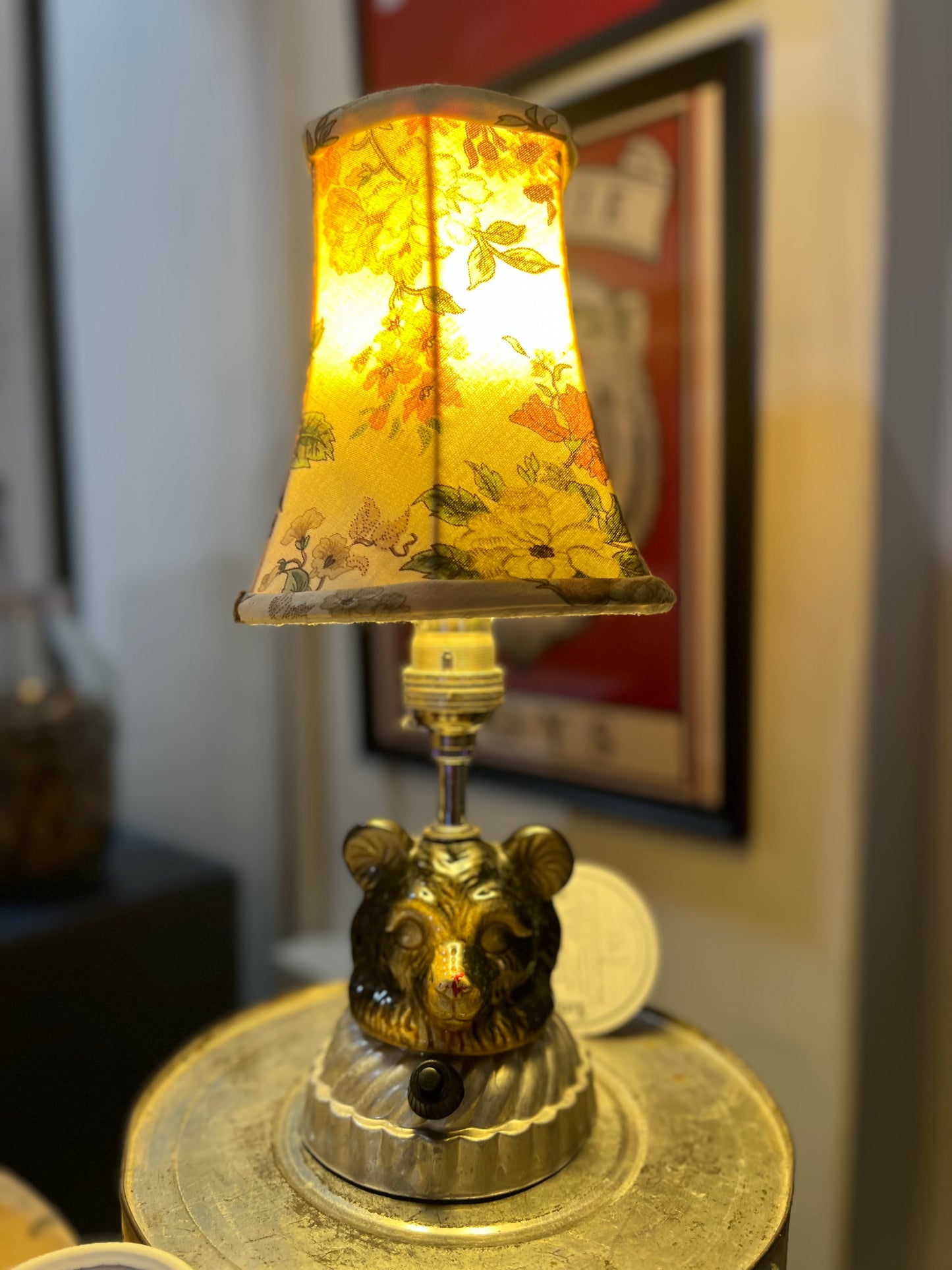 Vintage Bear Head Lamp by Lost & Foundry