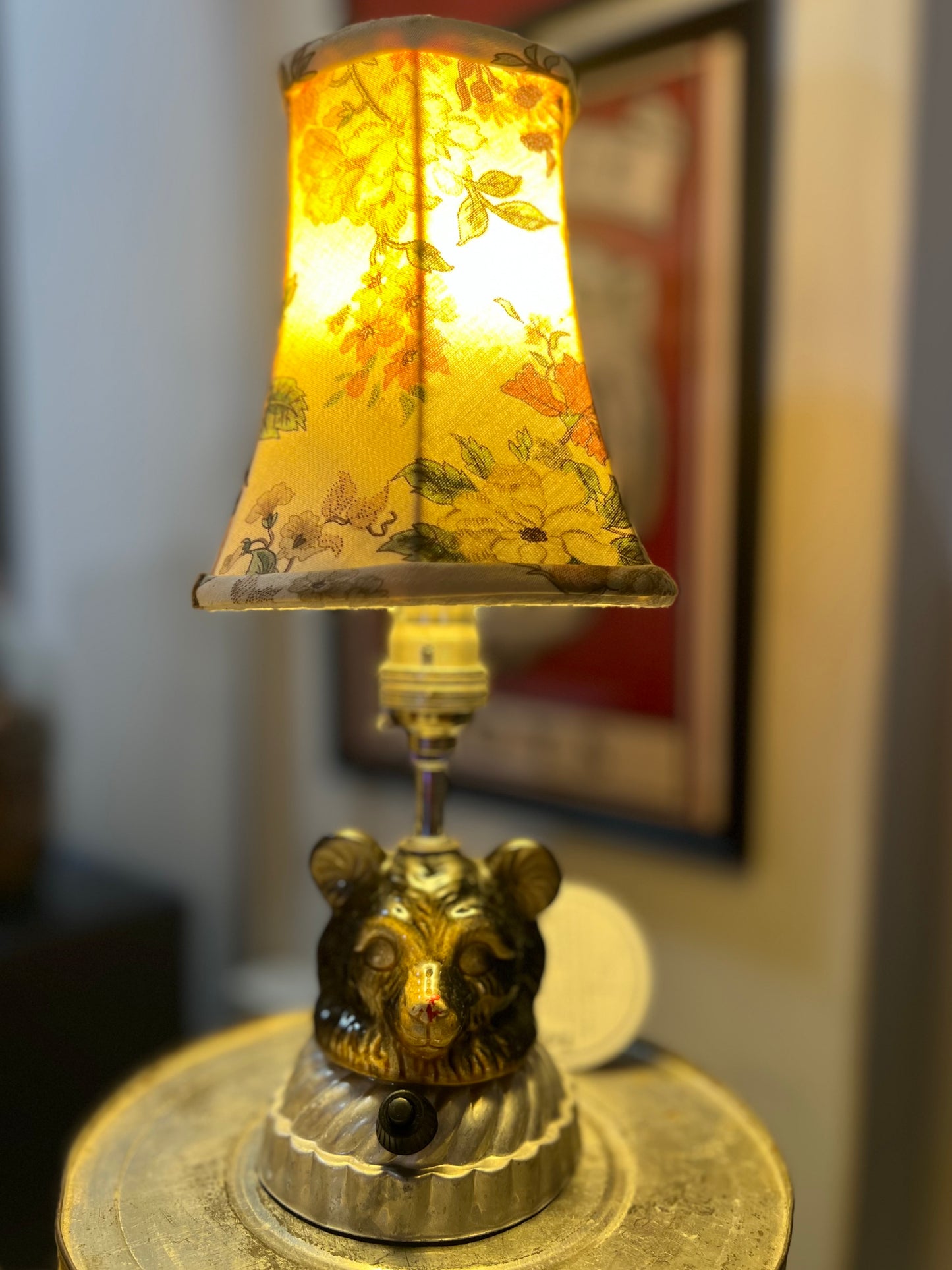 Vintage Bear Head Lamp by Lost & Foundry