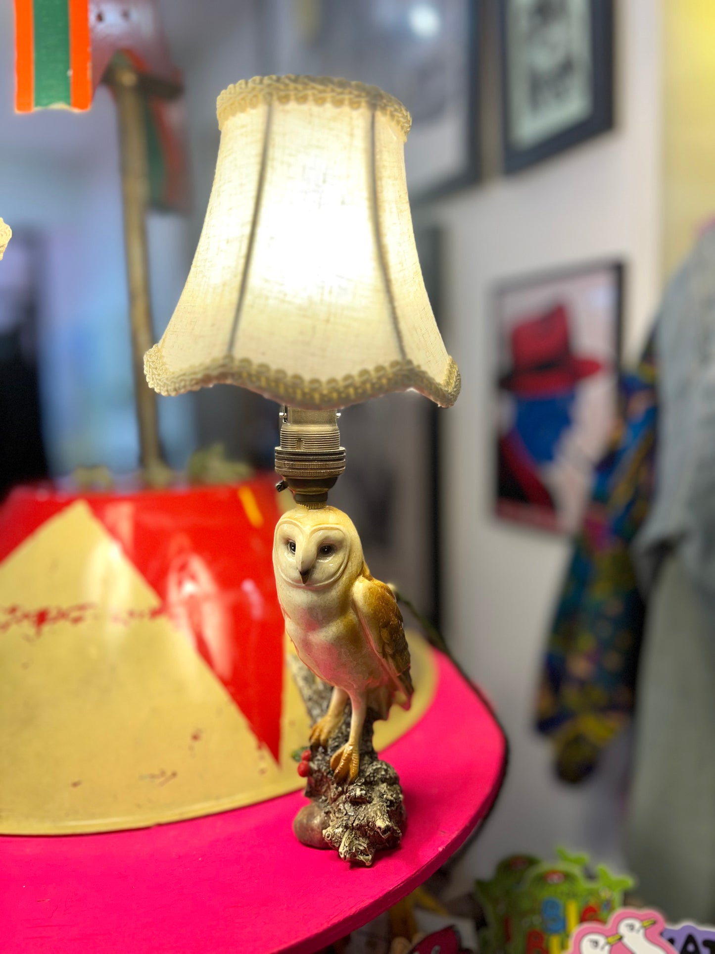 Vintage Barn Owl Lamp by Lost & Foundry