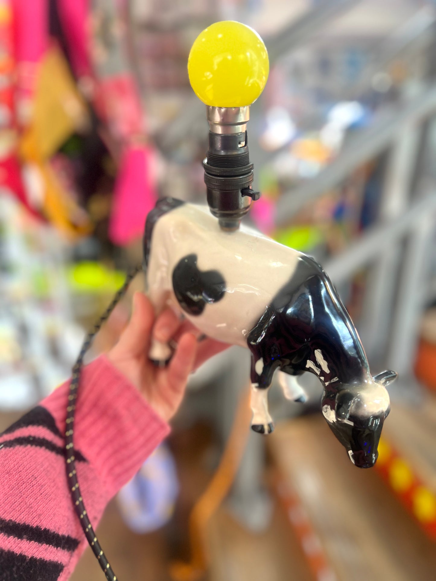 Vintage Cow Lamp by Lost & Foundry