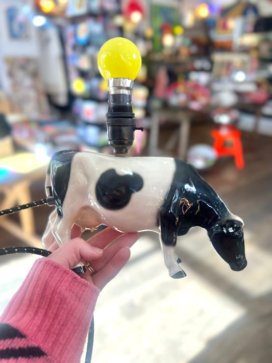 Vintage Cow Lamp by Lost & Foundry