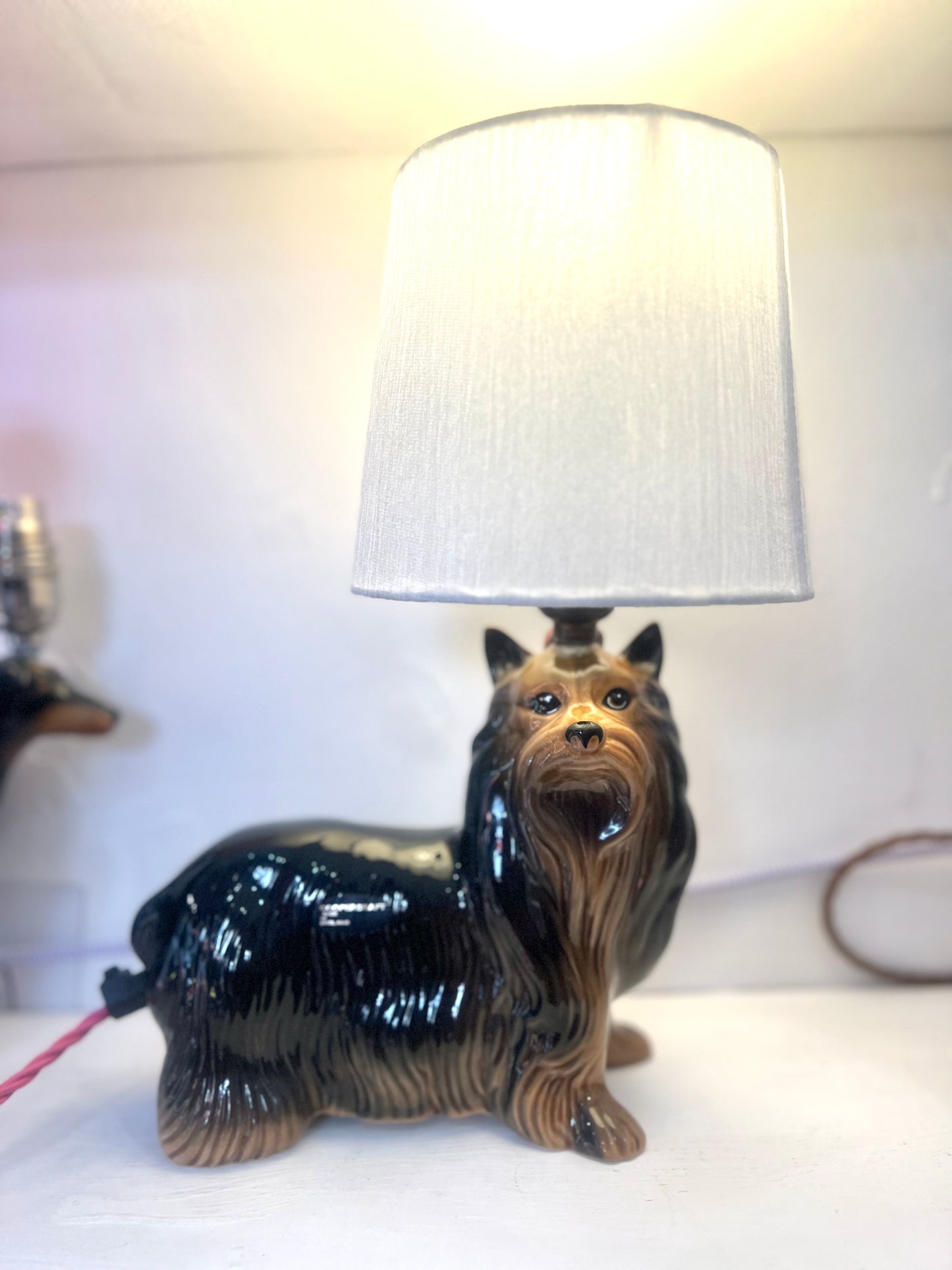 Vintage Yorkshire Terrier Dog Lamp by Lost & Foundry