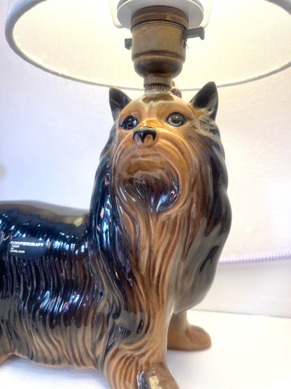 Vintage Yorkshire Terrier Dog Lamp by Lost & Foundry