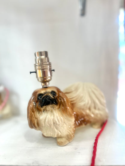 Vintage Pekingese Dog Lamp by Lost & Foundry